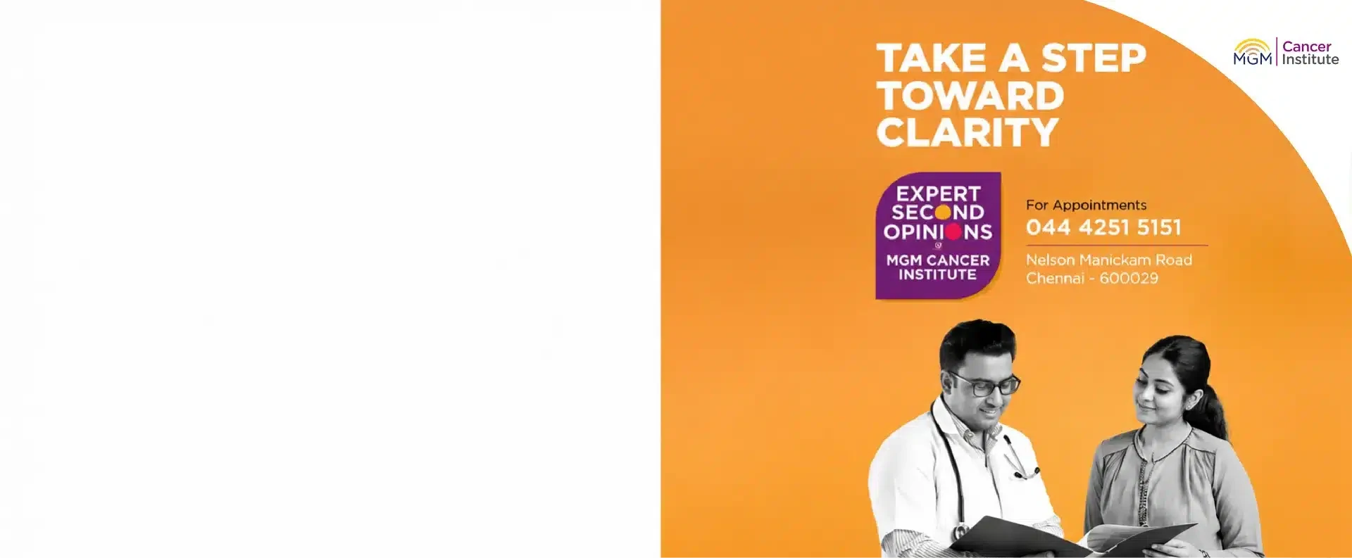 oncologist consulting cancer patient at MGM Cancer Institute Chennai